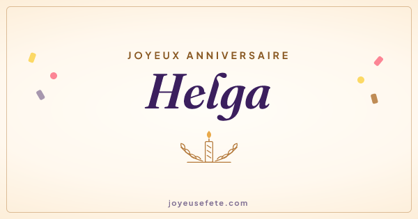 Image « Joyeux anniversaire Helga » au format large