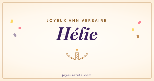 Image « Joyeux anniversaire Hélie » au format large