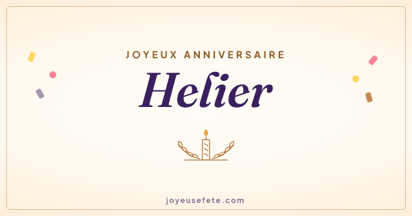 Image « Joyeux anniversaire Helier » au format large