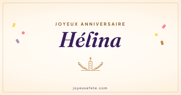 Image « Joyeux anniversaire Hélina » au format large