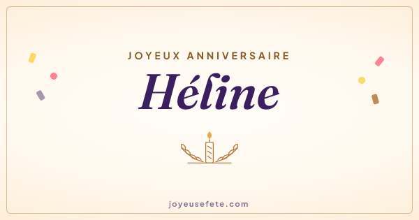 Image « Joyeux anniversaire Héline » au format large