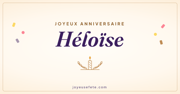 Image « Joyeux anniversaire Héloïse » au format large