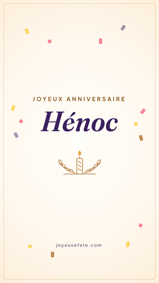 Image « Joyeux anniversaire Hénoc » au format story