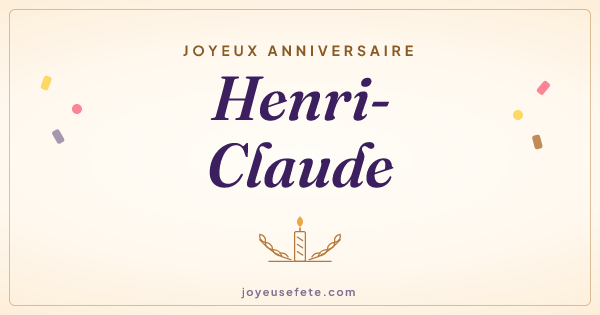 Image « Joyeux anniversaire Henri-Claude » au format large