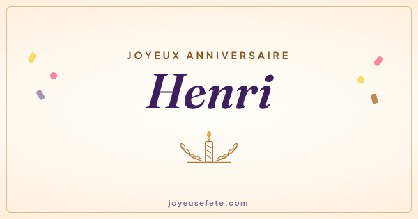 Image « Joyeux anniversaire Henri » au format large