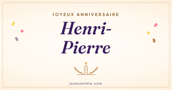 Image « Joyeux anniversaire Henri-Pierre » au format large