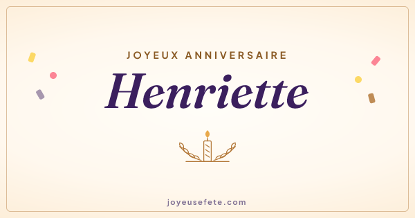 Image « Joyeux anniversaire Henriette » au format large