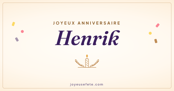 Image « Joyeux anniversaire Henrik » au format large