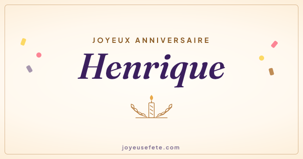 Image « Joyeux anniversaire Henrique » au format large