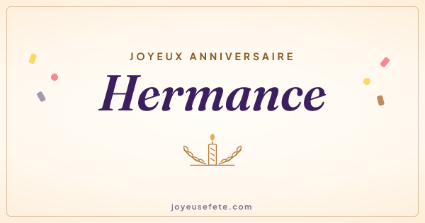 Image « Joyeux anniversaire Hermance » au format large
