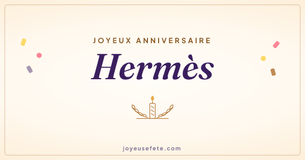 Image « Joyeux anniversaire Hermès » au format large