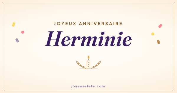 Image « Joyeux anniversaire Herminie » au format large