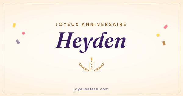 Image « Joyeux anniversaire Heyden » au format large