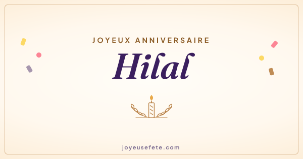 Image « Joyeux anniversaire Hilal » au format large