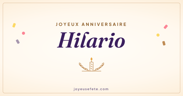 Image « Joyeux anniversaire Hilario » au format large