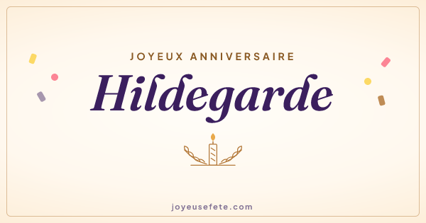 Image « Joyeux anniversaire Hildegarde » au format large