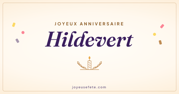 Image « Joyeux anniversaire Hildevert » au format large