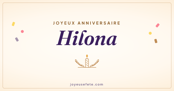 Image « Joyeux anniversaire Hilona » au format large