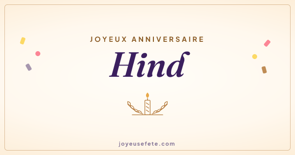 Image « Joyeux anniversaire Hind » au format large