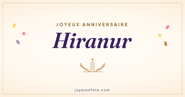 Image « Joyeux anniversaire Hiranur » au format large