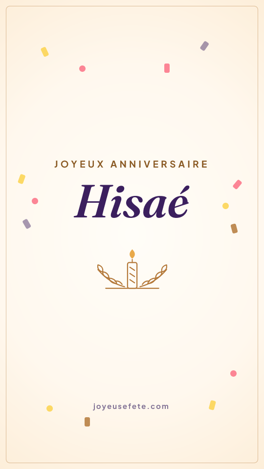 Image « Joyeux anniversaire Hisaé » au format story