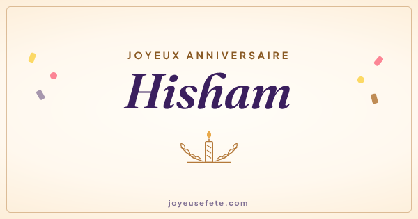 Image « Joyeux anniversaire Hisham » au format large