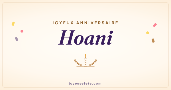Image « Joyeux anniversaire Hoani » au format large