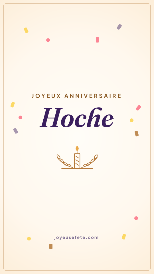 Image « Joyeux anniversaire Hoche » au format story