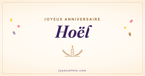 Image « Joyeux anniversaire Hoël » au format large