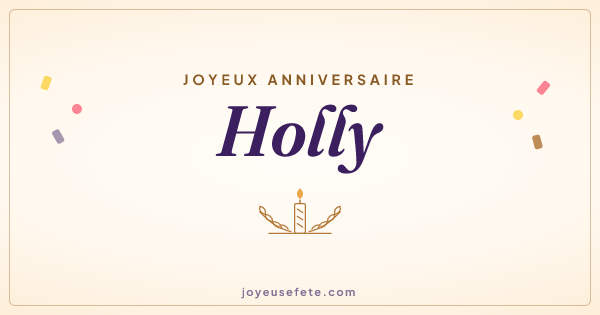 Image « Joyeux anniversaire Holly » au format large