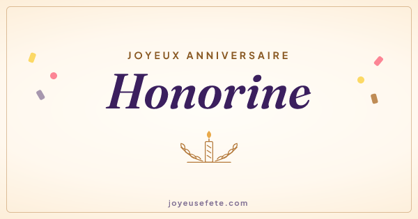 Image « Joyeux anniversaire Honorine » au format large