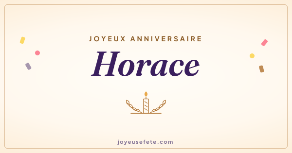 Image « Joyeux anniversaire Horace » au format large