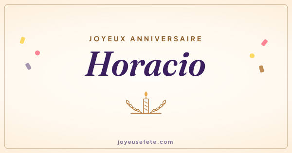 Image « Joyeux anniversaire Horacio » au format large