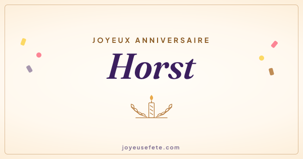 Image « Joyeux anniversaire Horst » au format large