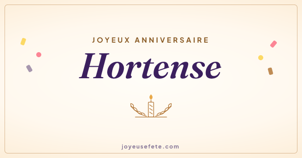 Image « Joyeux anniversaire Hortense » au format large