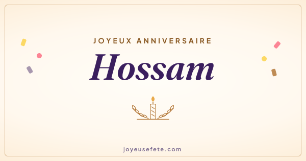 Image « Joyeux anniversaire Hossam » au format large
