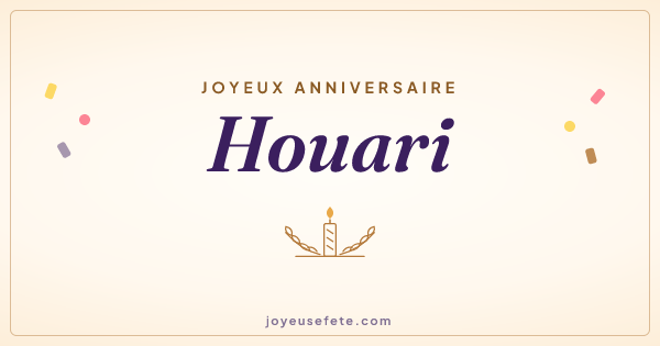 Image « Joyeux anniversaire Houari » au format large