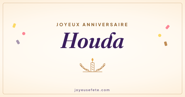 Image « Joyeux anniversaire Houda » au format large