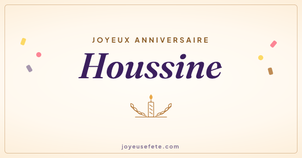 Image « Joyeux anniversaire Houssine » au format large