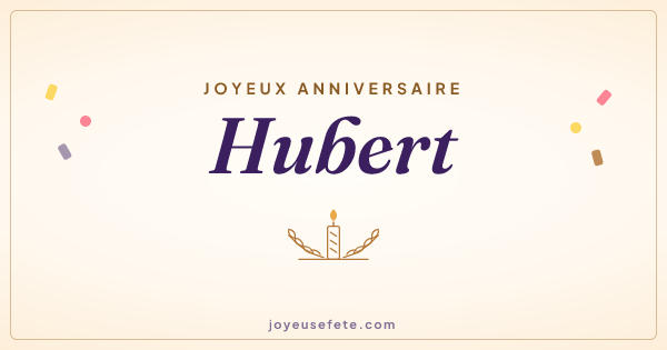 Image « Joyeux anniversaire Hubert » au format large