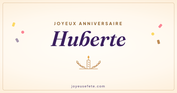 Image « Joyeux anniversaire Huberte » au format large