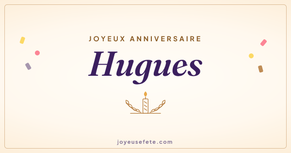 Image « Joyeux anniversaire Hugues » au format large