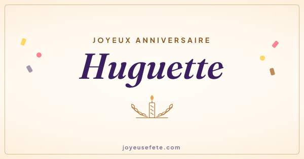 Image « Joyeux anniversaire Huguette » au format large