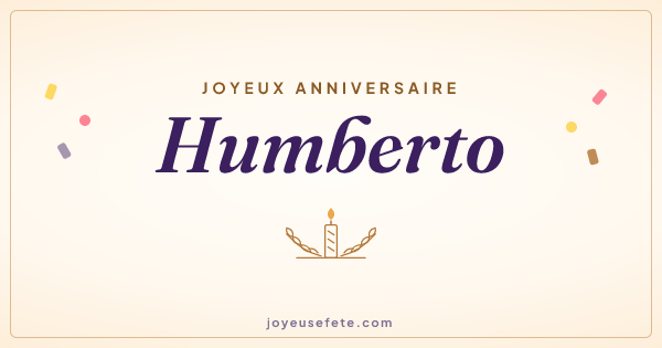 Image « Joyeux anniversaire Humberto » au format large