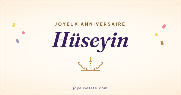 Image « Joyeux anniversaire Hüseyin » au format large