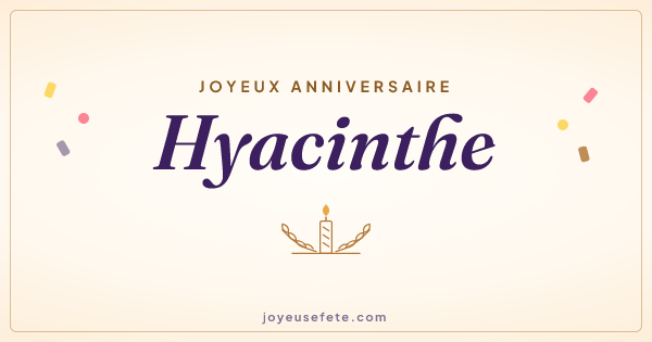 Image « Joyeux anniversaire Hyacinthe » au format large