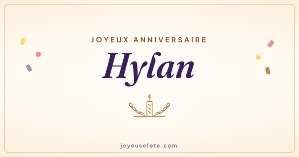 Image « Joyeux anniversaire Hylan » au format large