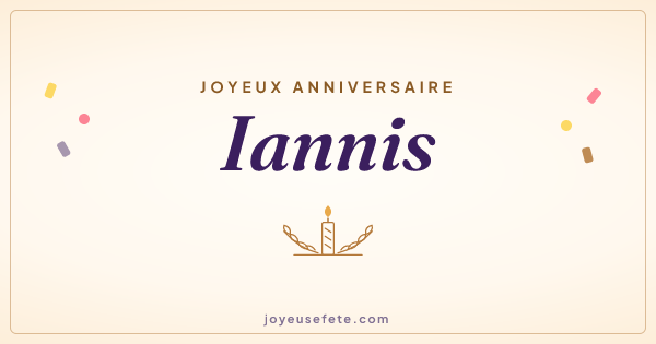 Image « Joyeux anniversaire Iannis » au format large