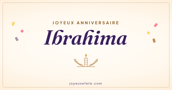 Image « Joyeux anniversaire Ibrahima » au format large