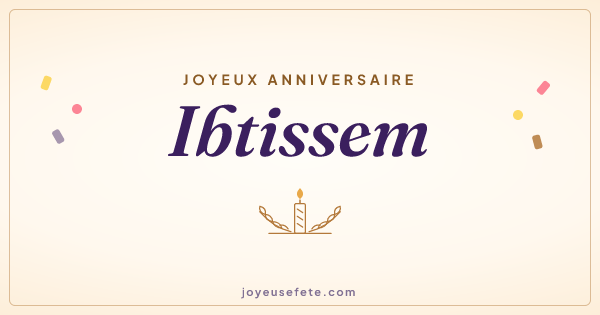 Image « Joyeux anniversaire Ibtissem » au format large